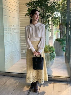 「JILL by JILL STUART（ジルバイジルスチュアート）のアイテム（ブーツ）」を使った、JILL by JILL STUART STAFFさん（レディース・155cm）の秋コーディネート