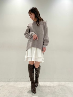 「ミニワンピ」｜JILL by JILL STUART STAFFさん（レディース・161cm）の冬コーディネート