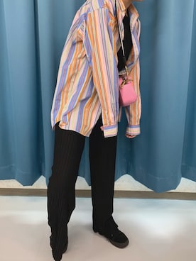 「ストリートカジュアル」｜「アイテム（スラックス）」を使った、ナオコさん（レディース・168cm）の夏コーディネート