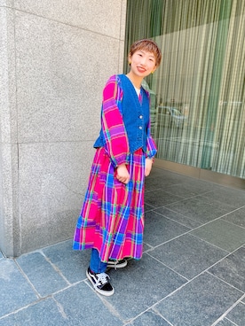 かねさやさん（レディース・163cm）の春コーディネート