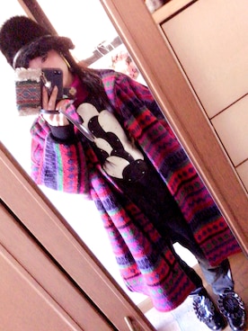 「calico（キャリコ）のアイテム（ジャケット/アウター）」を使った、Naommさん（レディース・160cm）の冬コーディネート