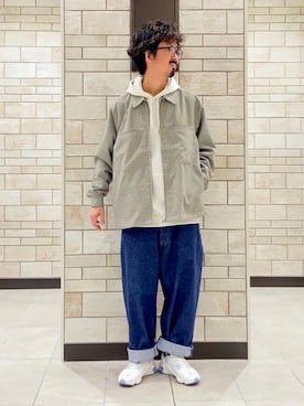 「coenスタッフスタイリング」｜「アイテム（ブルゾン）」を使った、coen Shinoさん（メンズ・165cm）の春コーディネート