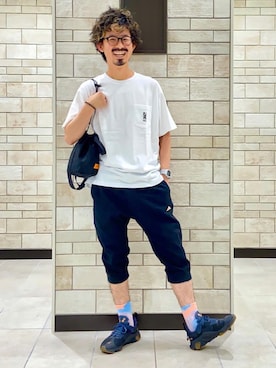 「MEI（メイ）のアイテム」を使った、coen Shinoさん（メンズ・165cm）の夏コーディネート