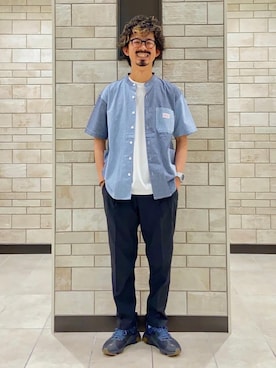 「SMITH'S（スミス）のアイテム（トップス）」を使った、coen Shinoさん（メンズ・165cm）の夏コーディネート