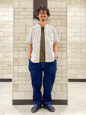 「SMITH'S（スミス）のアイテム（トップス）」を使った、coen Shinoさん（メンズ・165cm）の夏コーディネート
