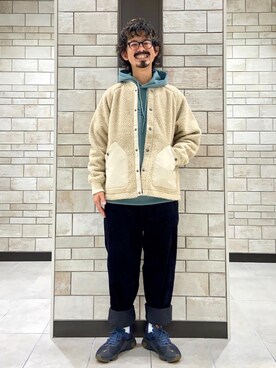 「USAコットン」｜「アイテム（ブルゾン）」を使った、coen Shinoさん（メンズ・165cm）の秋コーディネート