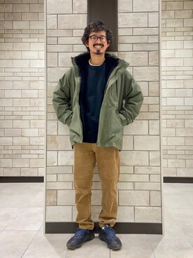 「coen（コーエン）のアイテム（モッズコート）」を使った、coen Shinoさん（メンズ・165cm）の秋コーディネート