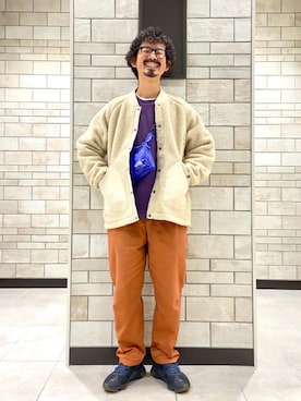 「coen（コーエン）のアイテム（ブルゾン）」を使った、coen Shinoさん（メンズ・165cm）の秋コーディネート