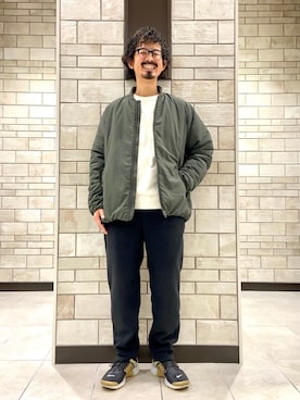 「coen（コーエン）のアイテム（ブルゾン）」を使った、coen Shinoさん（メンズ・165cm）の秋コーディネート