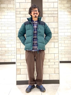 「coen（コーエン）のアイテム（ダウンジャケット/コート）」を使った、coen Shinoさん（メンズ・165cm）の秋コーディネート