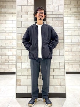 「coen（コーエン）のアイテム（ブルゾン）」を使った、coen Shinoさん（メンズ・165cm）の冬コーディネート