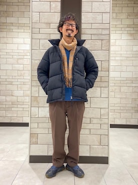 「coen（コーエン）のアイテム（ダウンジャケット/コート）」を使った、coen Shinoさん（メンズ・165cm）の冬コーディネート
