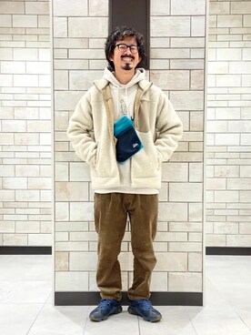 「ロゴ・コーエンベア」｜「アイテム（ジャケット/アウター）」を使った、coen Shinoさん（メンズ・165cm）の冬コーディネート