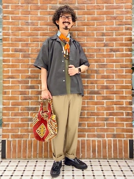 「coen（コーエン）のアイテム」を使った、coen Shinoさん（メンズ・165cm）の春コーディネート