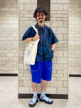 「ボタニカル」｜「アイテム（サンダル）」を使った、coen Shinoさん（メンズ・165cm）の春コーディネート