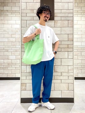 「涼しくて軽い「涼・軽パンツ」」｜coen Shinoさん（メンズ・165cm）の夏コーディネート