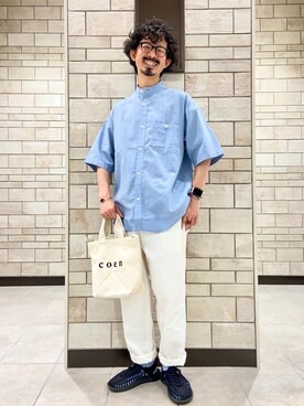「ベーシックカラー」｜coen Shinoさん（メンズ・165cm）の夏コーディネート