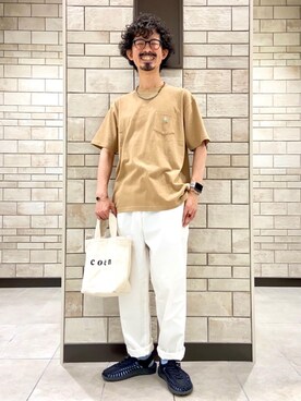 「USAコットン」｜coen Shinoさん（メンズ・165cm）の夏コーディネート