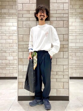 「ロゴ・コーエンベア」｜coen Shinoさん（メンズ・165cm）の秋コーディネート