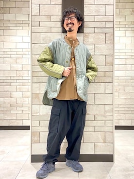 「みりたりー」｜「アイテム（ミリタリージャケット）」を使った、coen Shinoさん（メンズ・165cm）の秋コーディネート