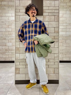 「FEELING MADE（フィーリングメイド）のアイテム」を使った、coen Shinoさん（メンズ・165cm）の秋コーディネート