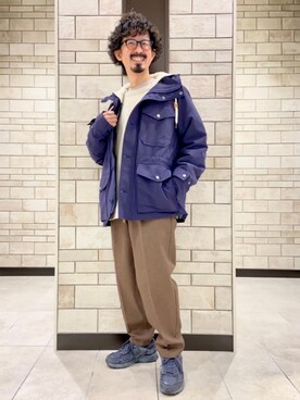 「秋トレンド2021」｜「アイテム（マウンテンパーカー）」を使った、coen Shinoさん（メンズ・165cm）の秋コーディネート