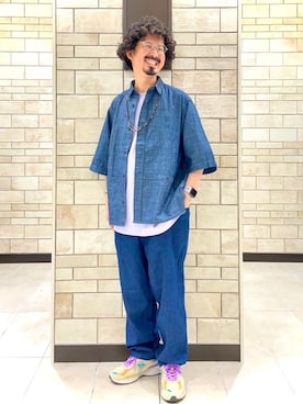 「USAコットン」｜coen Shinoさん（メンズ・165cm）の春コーディネート