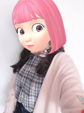 「7Mのアイテム（ステンカラーコート、ピンク系）」を使った、芒果泰泰さん（レディース）の春コーディネート