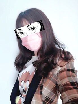 「Vero Moda（-）のアイテム（テーラードジャケット、ブラウン系）」を使った、芒果泰泰さん（レディース）の春コーディネート