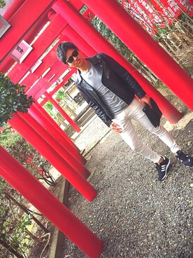 「JAMA RICO（ジャマリコ）のアイテム」を使った、雄大さん（メンズ・178cm）の春コーディネート