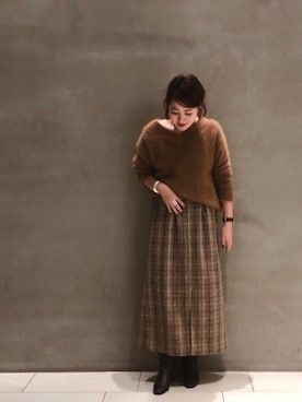 「BEAMS（ビームス）のアイテム（ブーツ）」を使った、Saki_oさん（レディース・165cm）の秋コーディネート