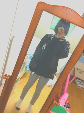 「アイテム（ブルゾン）」を使った、らむさん（レディース・165cm）の冬コーディネート