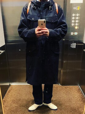 BLUE BLUE JAPAN（ブルーブルージャパン）のモッズコートを使った