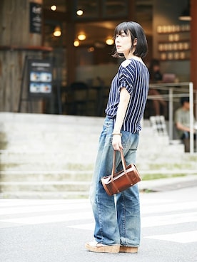 「PVC」｜nano・universe lady's　STAFFさん（レディース・168cm）の夏コーディネート