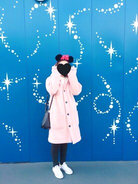 「ディズニーランド」｜「アイテム（その他アウター）」を使った、ぽにょさん（レディース・165cm）の冬コーディネート