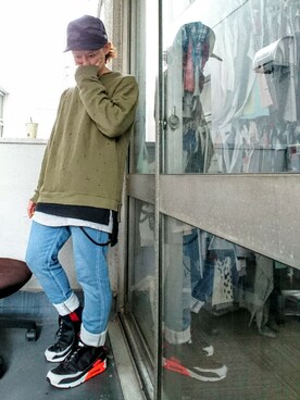 「SEVENDAYS=SUNDAY（セブンデイズサンデイ）のアイテム（スウェット）」を使った、Keisuuuuさん（メンズ・160cm）の秋コーディネート