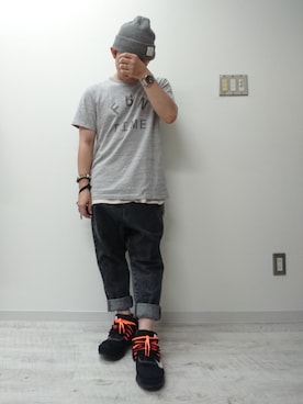 「CIAOPANIC TYPY（チャオパニックティピー）のアイテム（ニットキャップ/ビーニー）」を使った、Keisuuuuさん（メンズ・160cm）の秋コーディネート