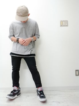 「スニーカー男子」｜「アイテム（アクセサリー）」を使った、Keisuuuuさん（メンズ・160cm）の秋コーディネート