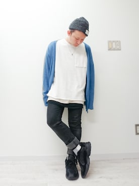 「CIAOPANIC TYPY（チャオパニックティピー）のアイテム（ニットキャップ/ビーニー）」を使った、Keisuuuuさん（メンズ・160cm）の秋コーディネート
