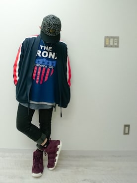 「レッドコーデ」｜「アイテム（その他）」を使った、Keisuuuuさん（メンズ・160cm）の秋コーディネート