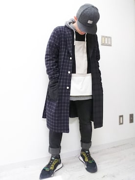 「SEVENDAYS=SUNDAY（セブンデイズサンデイ）のアイテム（パーカー）」を使った、Keisuuuuさん（メンズ・160cm）の冬コーディネート