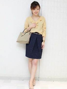 「アイテム（ベルト）」を使った、Aikoさん（レディース・162cm）の冬コーディネート