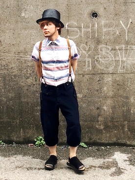 「TATRAS CONCEPT STORE（タトラスコンセプトストア）のアイテム（トップス）」を使った、KENT BREAD HAT さん（メンズ・156cm）の夏コーディネート