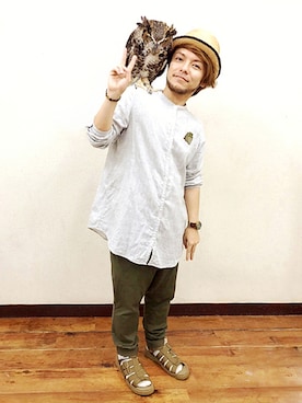 「A STORY TOKYO（アストーリートウキョウ）のアイテム（腕時計）」を使った、KENT BREAD HAT さん（メンズ・156cm）の秋コーディネート