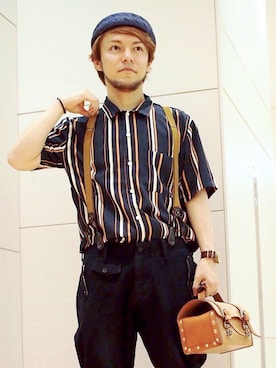「A STORY TOKYO（アストーリートウキョウ）のアイテム（腕時計）」を使った、KENT BREAD HAT さん（メンズ・156cm）の夏コーディネート