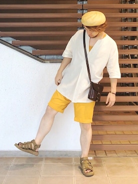 「アイテム（バッグ）」を使った、KENT BREAD HAT さん（メンズ・156cm）の夏コーディネート