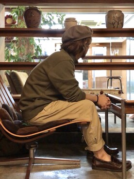 「BEAMS（ビームス）のアイテム（モカシン/デッキシューズ）」を使った、KENT BREAD HAT さん（メンズ・156cm）の夏コーディネート