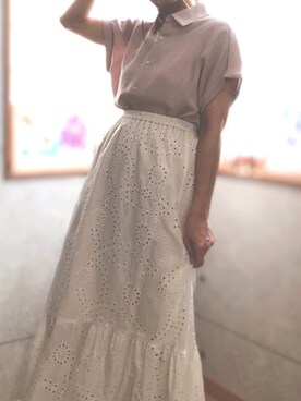 「コットンレース」｜すみやんさん（レディース・153cm）の春コーディネート