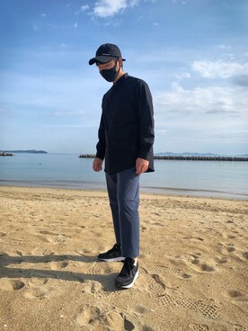 「ADER error（アーダーエラー）のアイテム（帽子）」を使った、TOMOさん（メンズ・169cm）の冬コーディネート