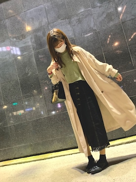 「FREE'S MART（フリーズマート）のアイテム（トレンチコート）」を使った、みんさん（レディース・167cm）の春コーディネート